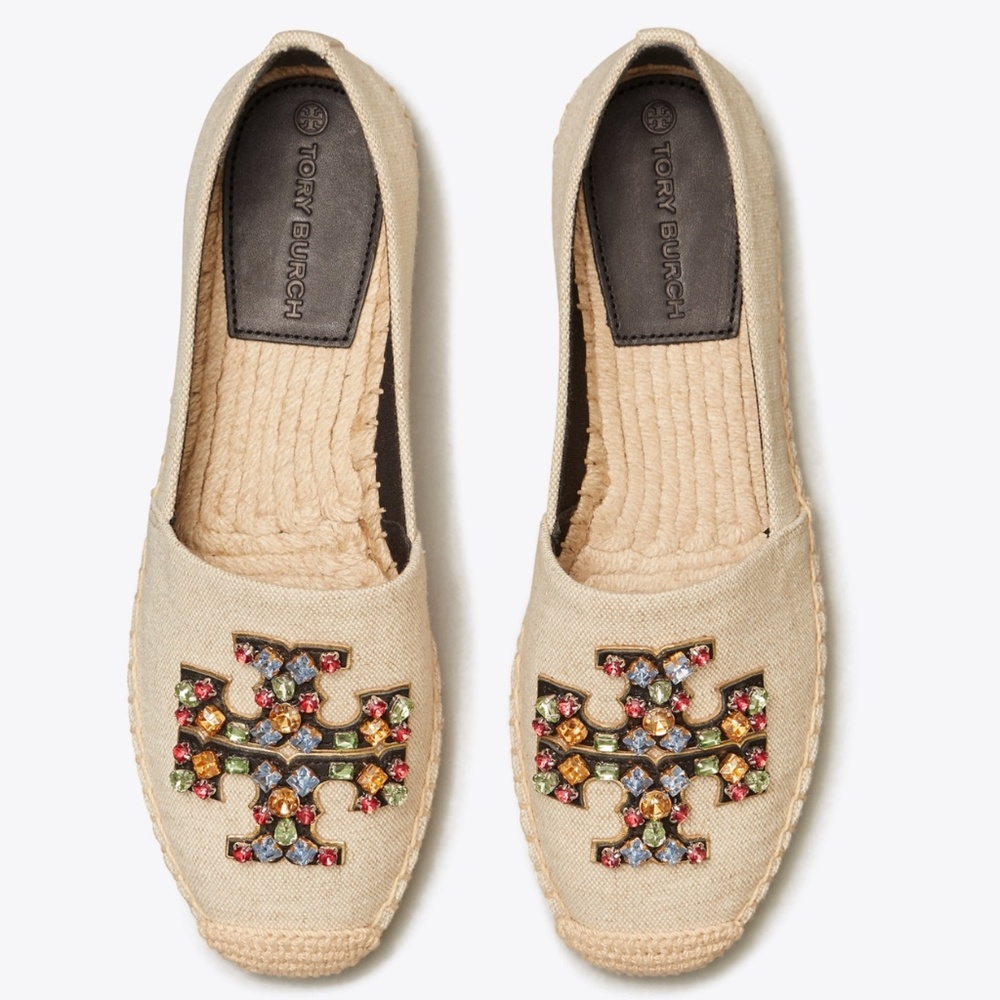 Price DROP$!~T BURCH~NEW Ines Jewel T Logo Espadr.